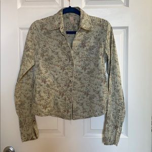 Free People Floral Button Down Blouse